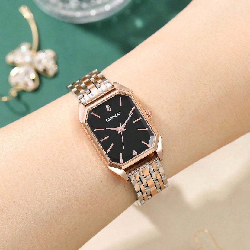 Stainless Steel Gold And Black Watch